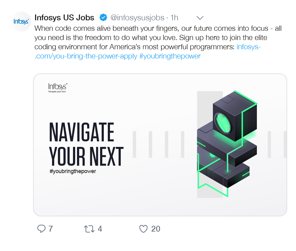 Organic post from the campaign's own social account
