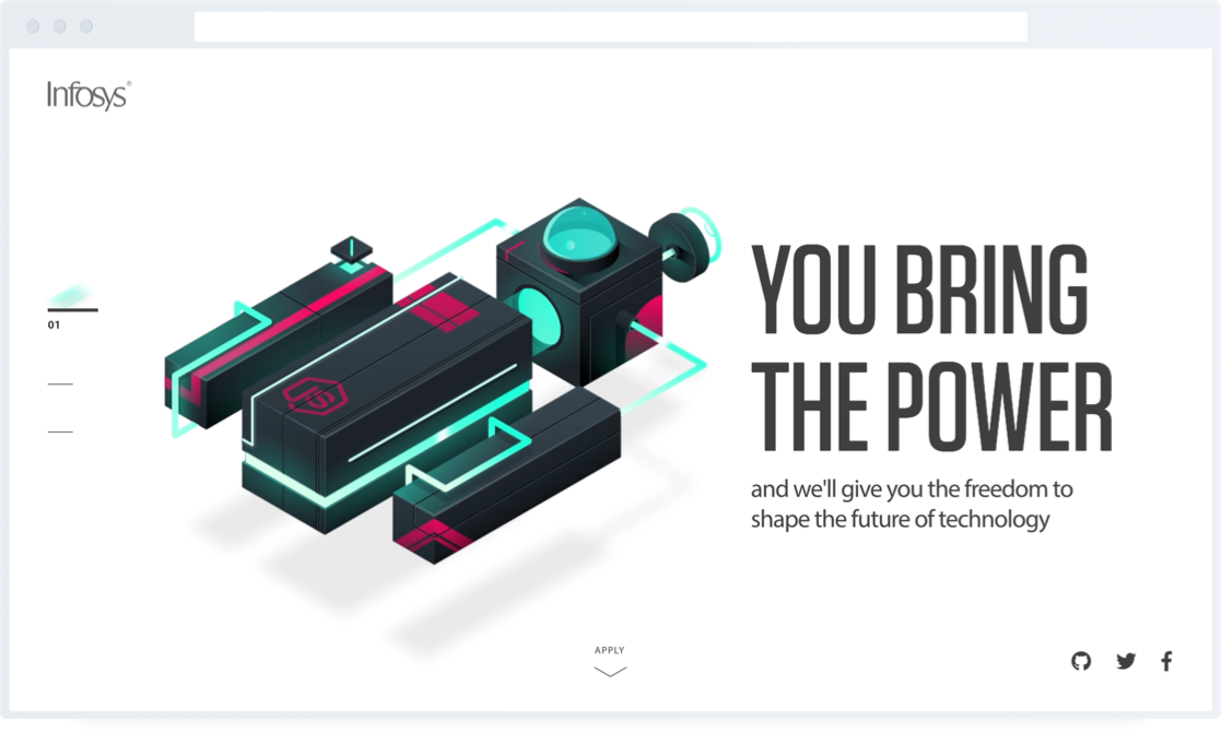 Landing page where candidates sent their application